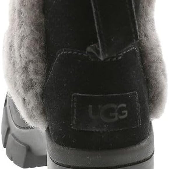 UGG Women's Brooklyn Black Suede Sunburst Platform Ankle Boots. Sz: 10 - Picture 3 of 11
